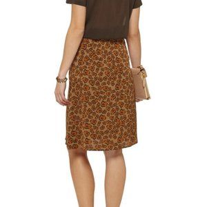Tucker Silk Animal Print Skirt with Pockets